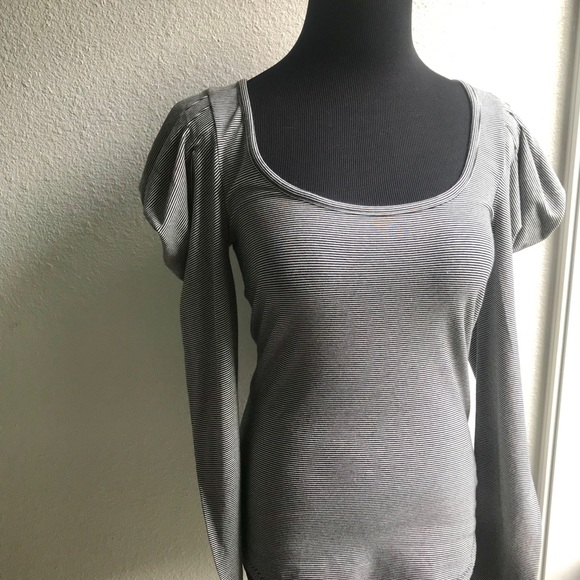 FREE PEOPLE | Womens Striped Ruffle Long Sleeve S - Picture 2 of 7